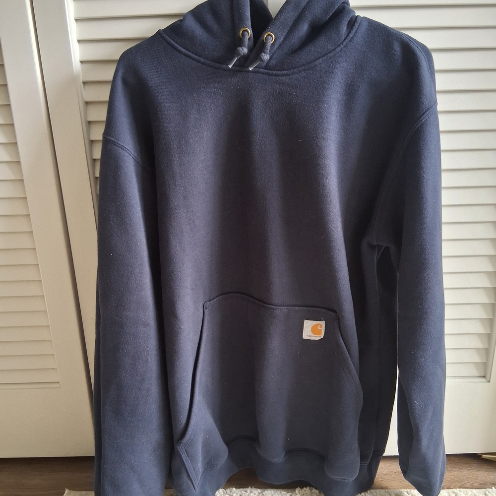Oversized Carhartt Dark Blue Men's Pullover Hoodie